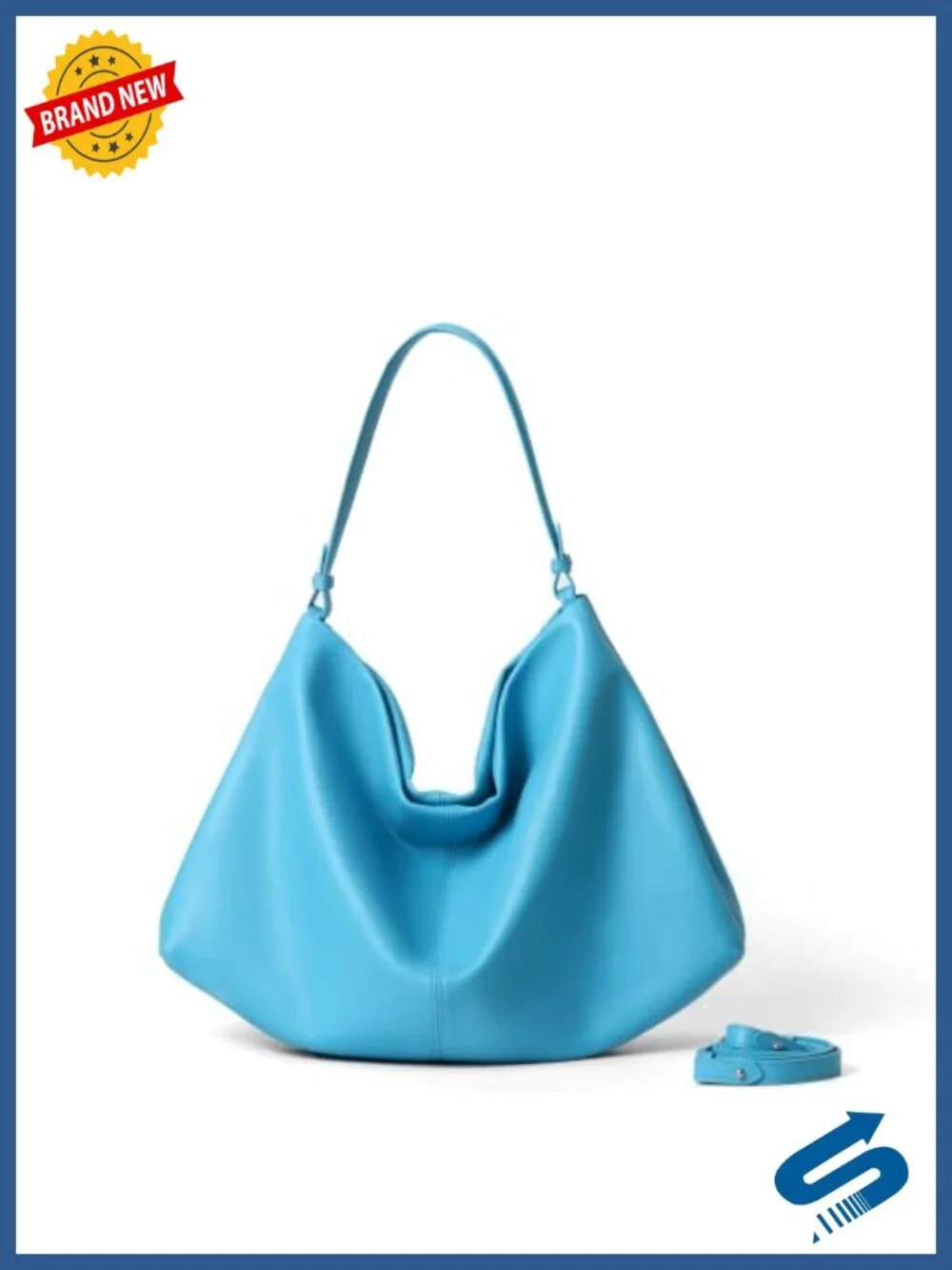 Soft Leather Tote Bag Shoulder Purse Adjustable Strap Work Everyday